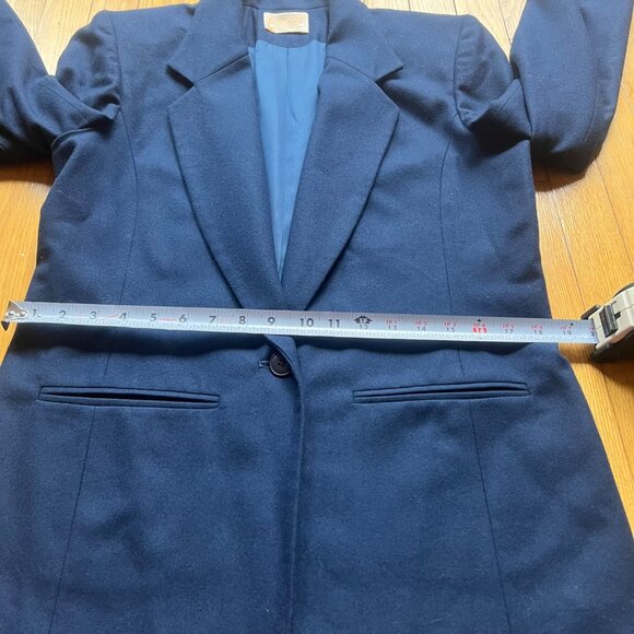 Vintage Pendleton Size 6 Navy Classic Preppy Pure Virgin Wool Notch Neck Blazer - Picture 7 of 14